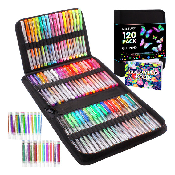 Pluma De Gel De Color Estuche De Colores 120 Pack Estuches