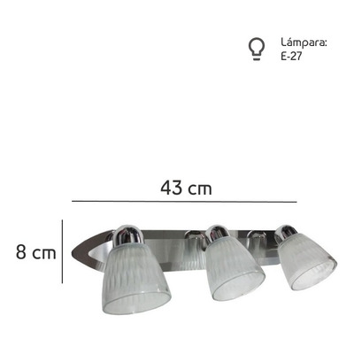 Aplique Abril Spot Movil 3 Luces Deco Baño Apto Led E-27