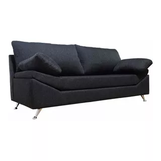 Sillon Sofa 3 Cuerpos Chenille Pata Metalica Sillonesconfort