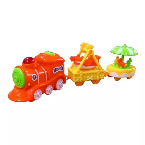 Trem Infantil de Brinquedo Locomotiva Expressa Com Trilhos Art Brink - Vou  Comprar