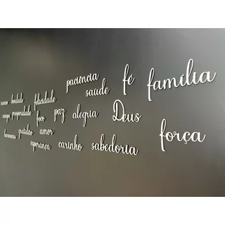 Kit 20 Palavras Motivadoras Em Mdf Amor Paz Gratidão Família