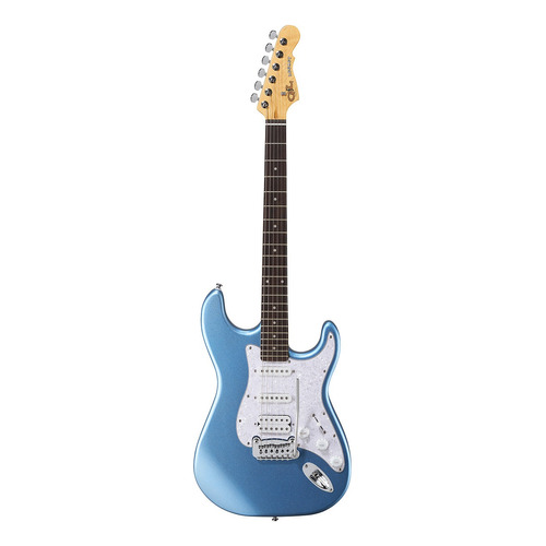 Guitarra eléctrica G&L Tribute Lagacy HSS de álamo lake placid blue con diapasón de palo de rosa