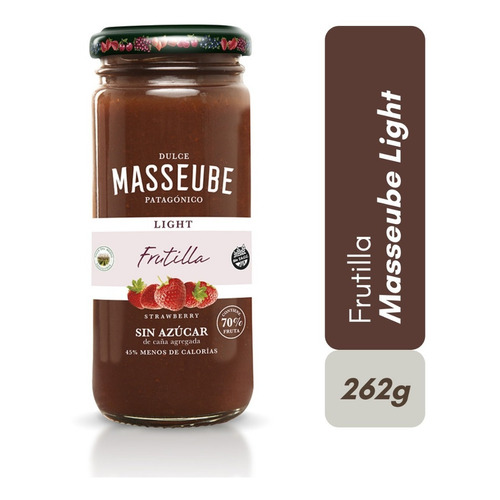 Masseube mermelada light frutilla organica 262g frasco