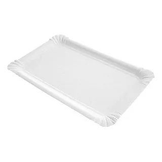 10 Bandeja Rectangular Cartón Torta-coctel, Grande 41x34