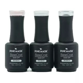 Base Rubber Pink Mask  X3 El Mejor Precio Miss Uñas