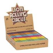  Papel Sedas Lion Rolling Circus Unbleached Ks Caja 24 Unid