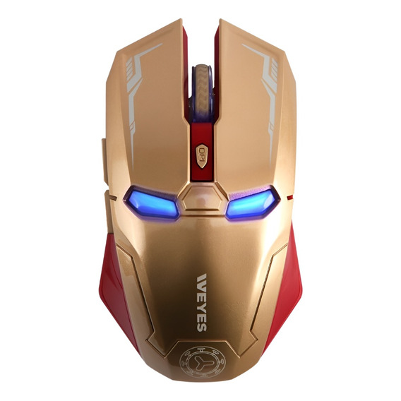 Mouse Inalambrico Gamer Iron Man Ergonomico 6 Botones