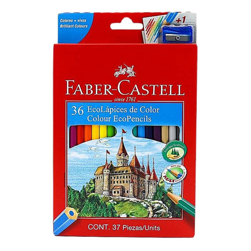 36 Colores Profesionales Lápices Hexagonal Faber Castell