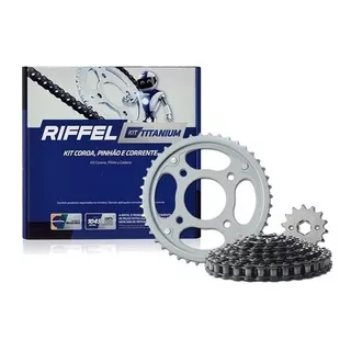 Kit Relação Riffel Titan 160 Fan 150 Start Cg 150 Aço 1045