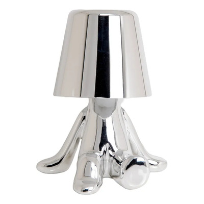 Lámpara De Mesa Led Cct Dimer Usb Cromo Mks - Cromo