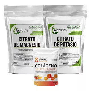 Citrato De Magnesio + Citrato De Potasio + Colageno Hidroliz