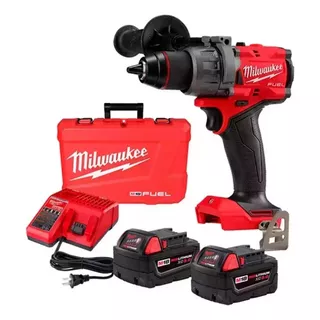 Taladro Percutor Inalambrico Fuel M18 Milwaukee 2904-259 Color Rojo