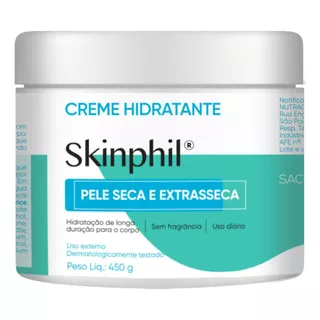 Creme Hidratante Skinphil Derma Pele Seca E Extrasseca 450g