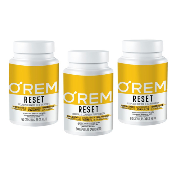 Probióticos Pack 3 Meses Orem Reset Potencia Tu Metabolismo