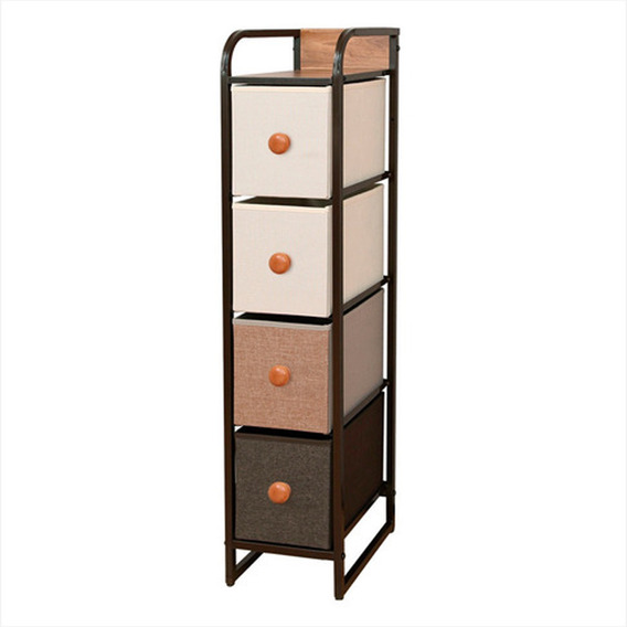 Mueble Organizador 4 Cestos Cajones Tela Estructura Acero