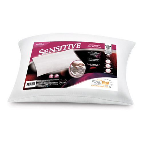 Almohada inteligente Fiberball Sensitive Espumas Especiales tradicional 61cm x 14cm color blanco