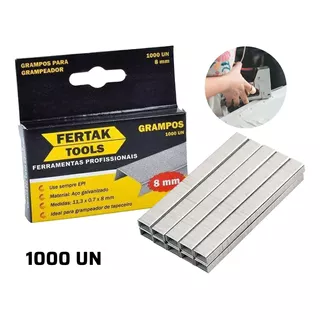 Grampos 8 Mm  P/ Grampeador Tapeceiro 1000 Peças