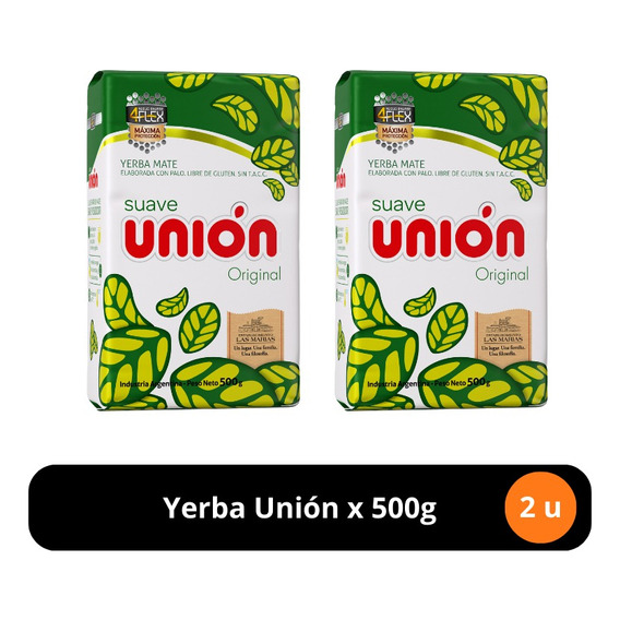 Yerba Mate Union 4flex X 500 G X 2 Unidades