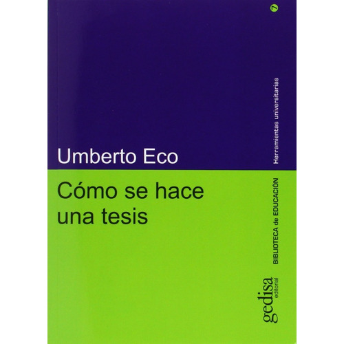 Como Se Hace Una Tesis - Umberto Eco - Libro - Rapido