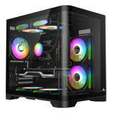 Chasis Gamer Iceberg Wave Negro M-atx 3 Ventiladores Argb