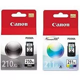 Cartuchos Kit X2 Canon 210xl Negro + 211xl Color Originales