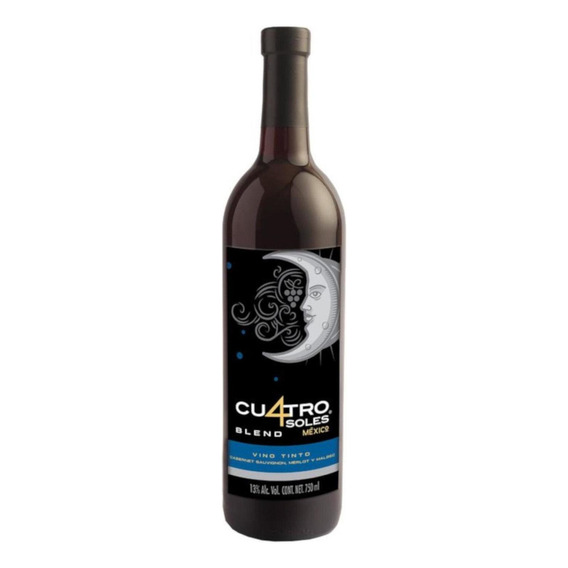 Pack De 4 Vino Tinto Cuatro Soles Blend 750 Ml