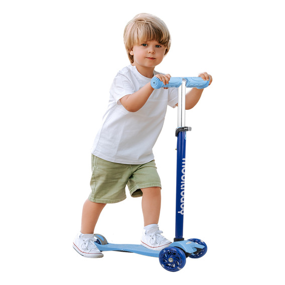 Mobilibaby Mbsb01 scooter infantil ajustable patín de 3 ruedas para niños color azul 