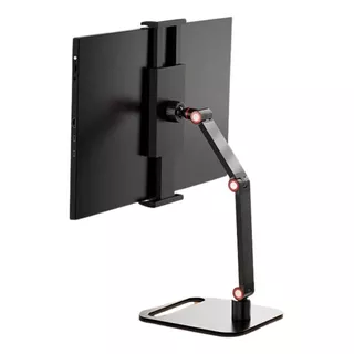 Suporte Em Metal Holder 360° Monitor, Tablet, Games Ate ''16 Cor Preto