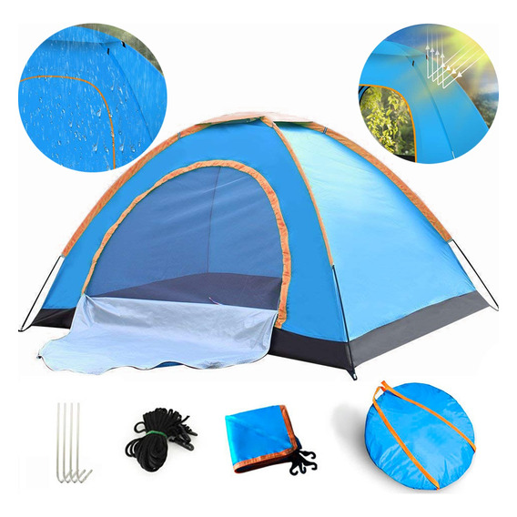 Tienda Casa Campaña Exterior Camping Pop Up 2 Persona 2*1.4m