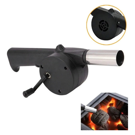 Soplador Avivador Ventilador Manual Bbq Parrilla Carbon