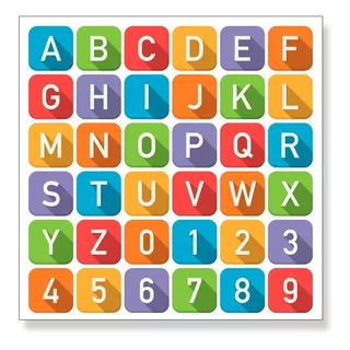 Lona Abc Abecedario Letras Docente Primaria 50x50cm