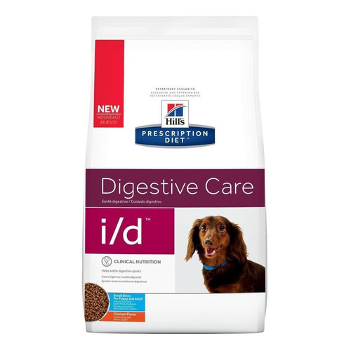 Alimento Hill's Prescription Diet Digestive Care i/d para perro de raza pequeña sabor pollo en bolsa de 1.5kg