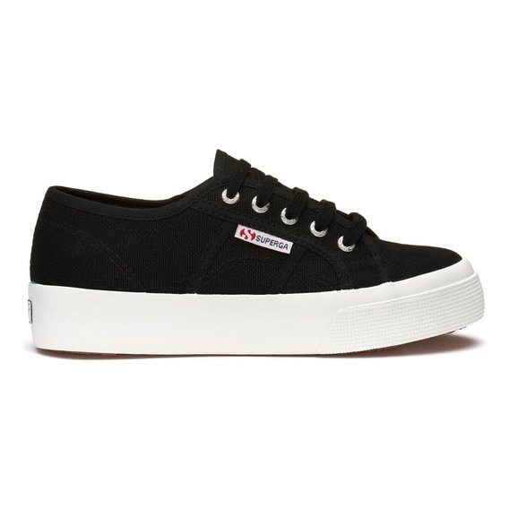 Tenis De Plataforma Negros Cotu Mujer Superga