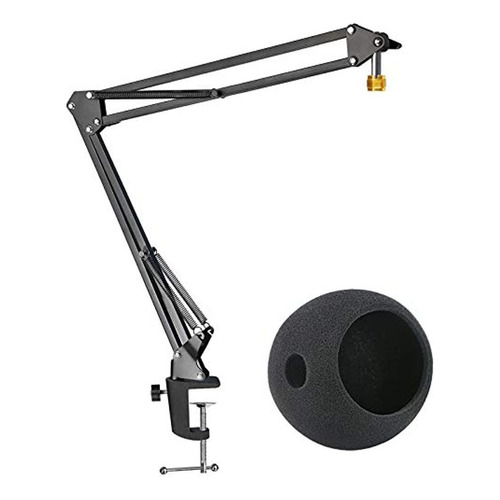 Blue Snowball Mic Boom Brazo Con Parabrisas De Espuma, Brazo