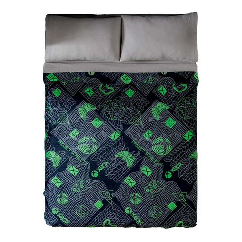 Cobertor Ligero Matrimonial Individual Xbox Vianney Color Negro