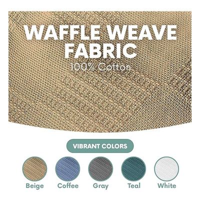 Waffle Weave Thermal Bed Blanket-66x90 Twin Edredón Cotton M