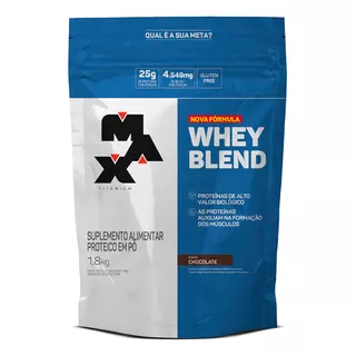 Whey Blend Proteico 1,8 Kg - Max Titanium Sabor Chocolate