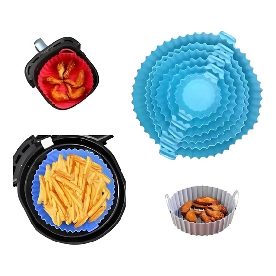 Set Molde X6 Silicona Freidora Aire Protector Airfryer