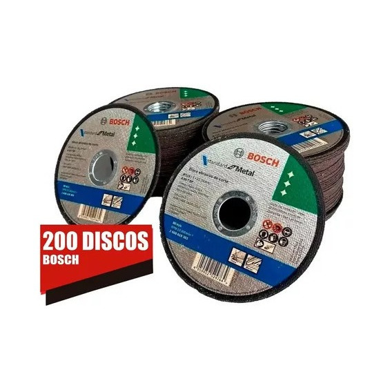 Disco De Corte Metal/acero Inoxidable 4 1/2 Bosch Pack 200
