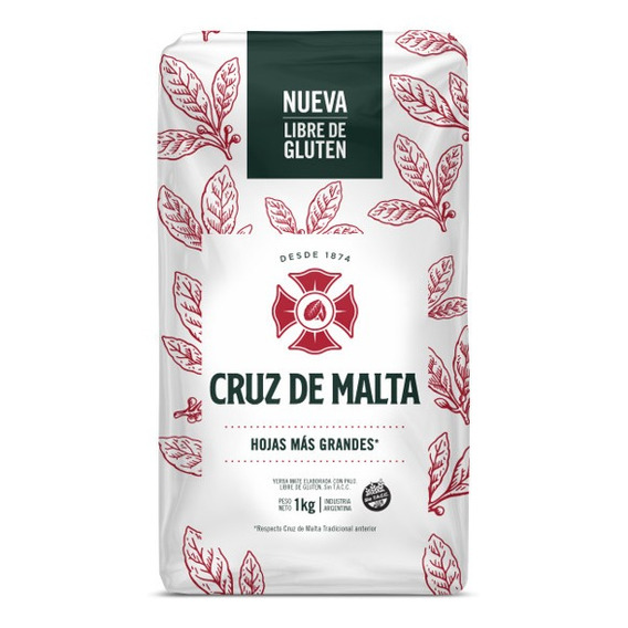 Yerba Tradicional Sin Tacc Cruz De Malta X 1kg