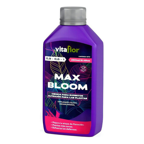 Terrafertil Fertilizante Vitaflor Max Bloom 250ml