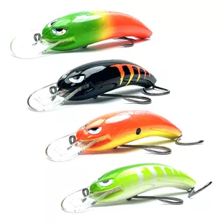 Kit 4 Señuelos Don Kb Bad Junior Pesca Dorados Paleta 1