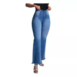 Jeans De Mujer Oxford Levanta Cola Super Elastizado Cargo