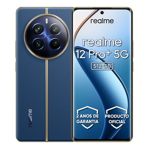 Realme 12 Pro Plus 12gb Ram 512gb Rom 50mp Ois 8mp Gran Angular 64mp 3x Teleobjetivo 5000mah 67w Pantalla Curva 120hz Fhd+ Azul