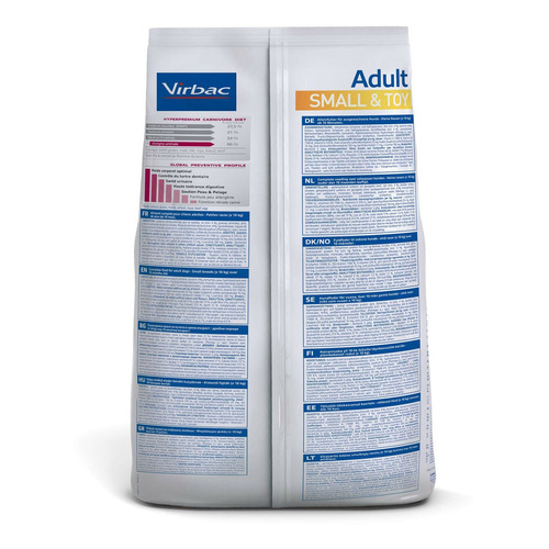 Alimento Virbac Veterinary HPM Small and Toy para perro adulto de raza  mini y pequeña sabor mix en bolsa de 1.5kg