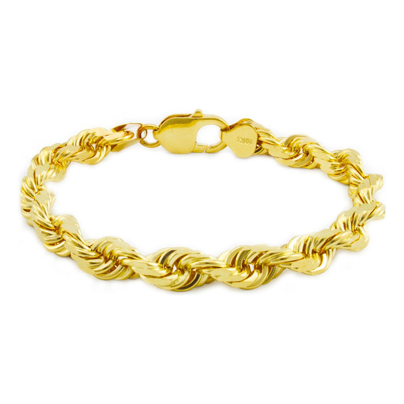 Pulso Pulsera Torzal Torsal Oro 10k Kilates 21cm 6.2mm Italy