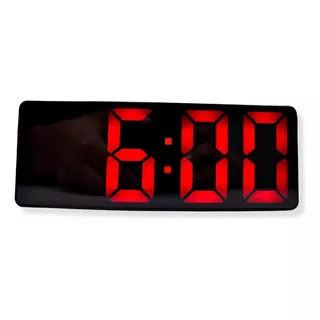Relógio Digital Led Portátil Com Data E Alarme Cor Preto 110v/220v