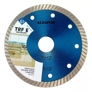 Disco Diamantado Porcelanato Aliafor Turbo Fino Trf E 115mm Color Azul