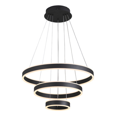 Colgante Bi Led Triple 60/40/20cm Negro L97150 150w Mks