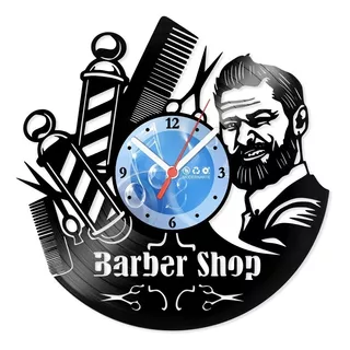 Relógio De Parede Disco Vinil Barber Shop 1 - Vcm-019